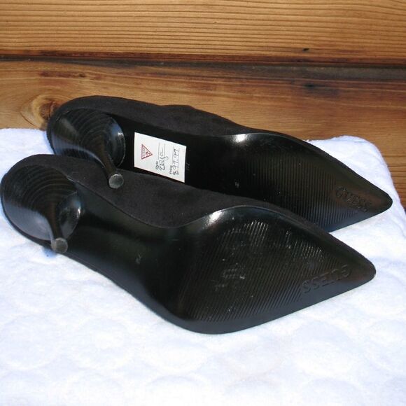 NWT Black Black Faux Suede Heeled Booties - Picture 8 of 8